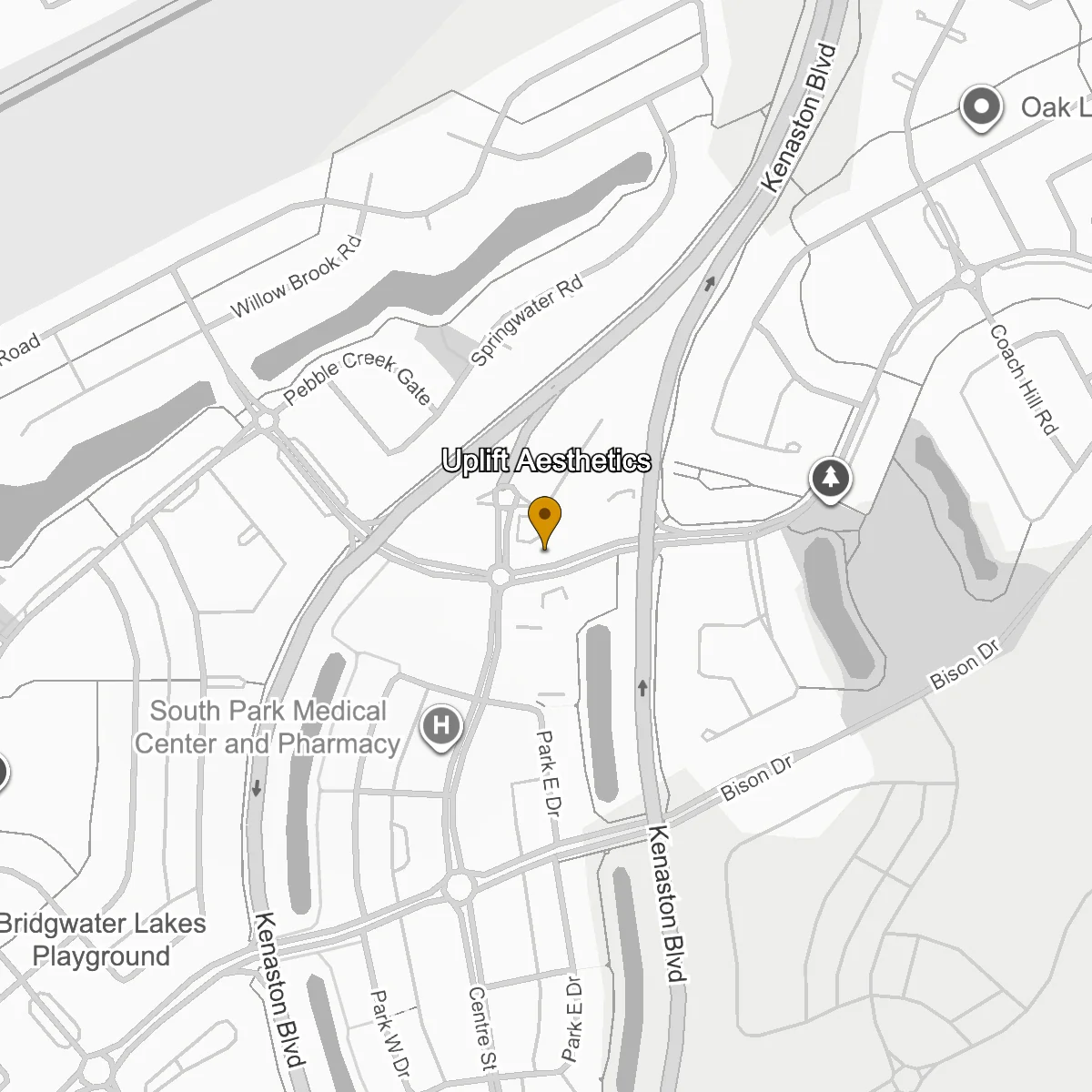 Map showing Uplift Aesthetics at Unit 4 - 345 North Town Road, Winnipeg